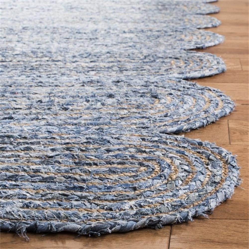Natural Collection Area Rug - Braided Jute & Cotton