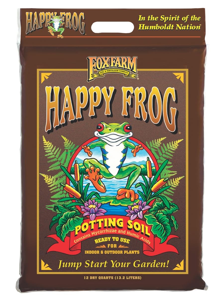 FoxFarm Happy Frog Potting Soil, 12qt – for Indoor/Outdoor Container Plants