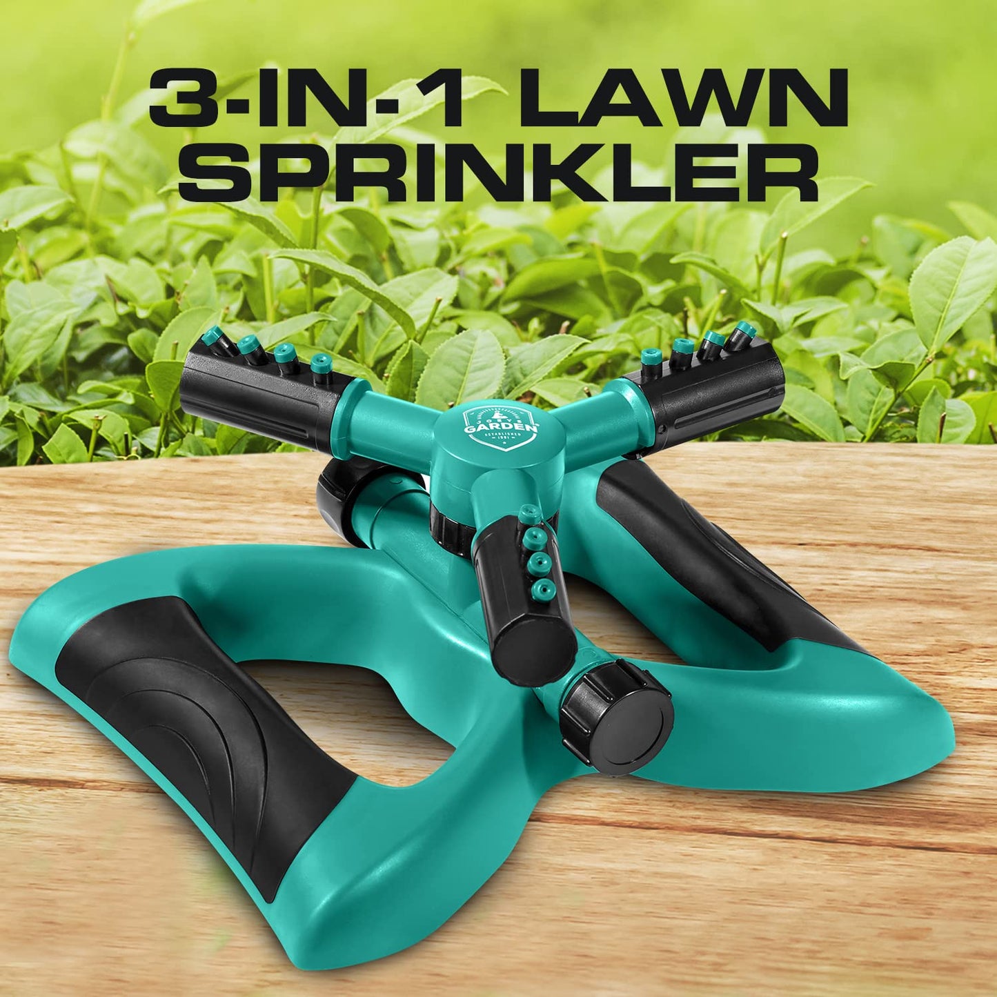 Rotating Garden Sprinkler for Large Area Coverage