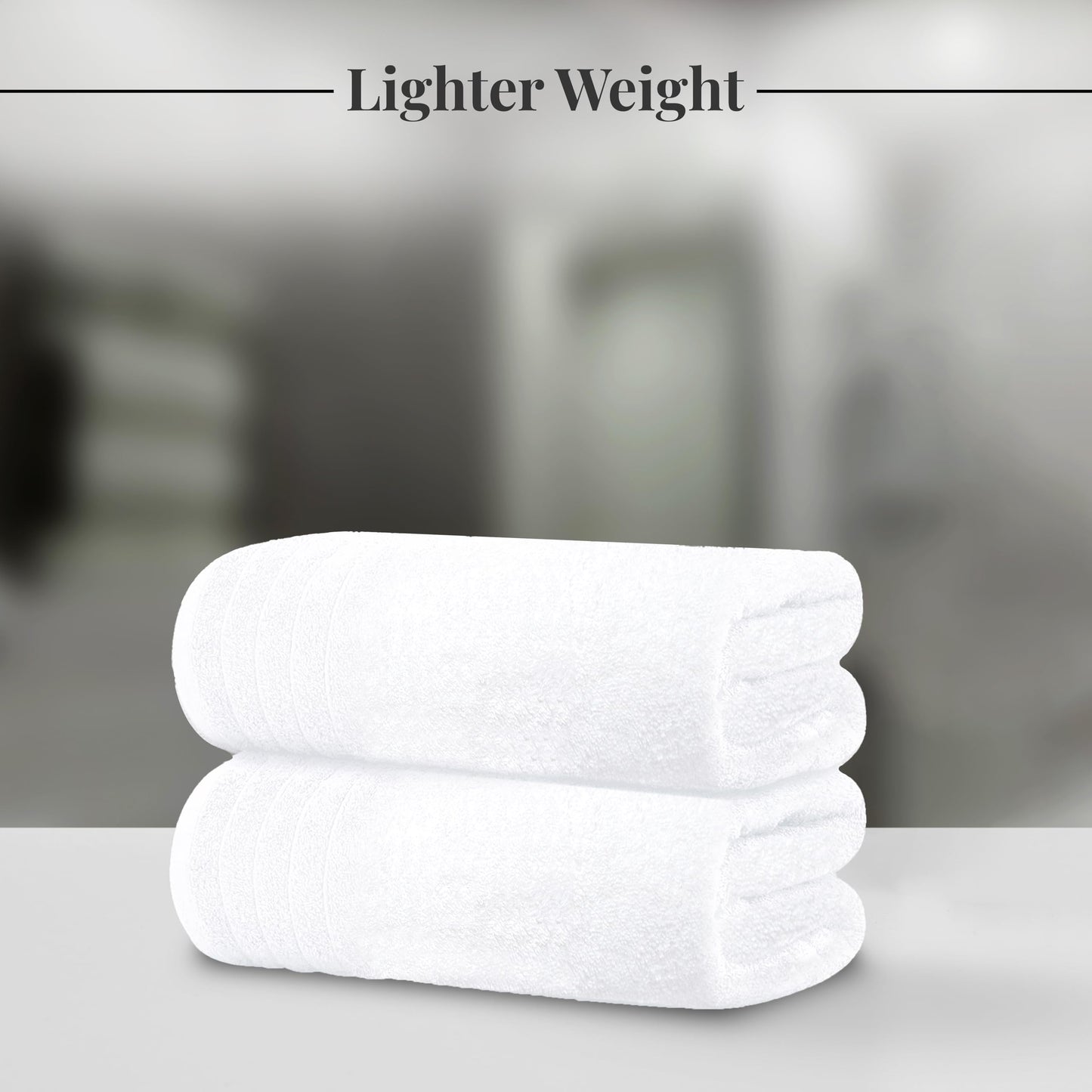 100% Cotton, Lighter Weight Towels Perfect for Bathroom, Assorted Colors & Sizes