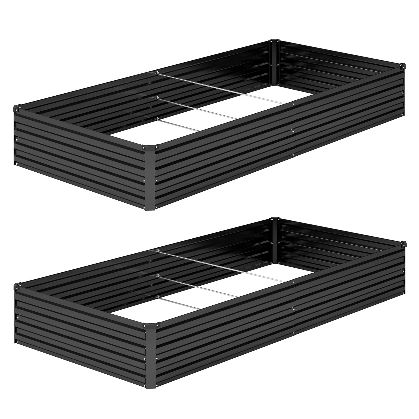 Raised Garden Bed Kit, Rectangle Metal Flower Box,Large Planter Raised Beds