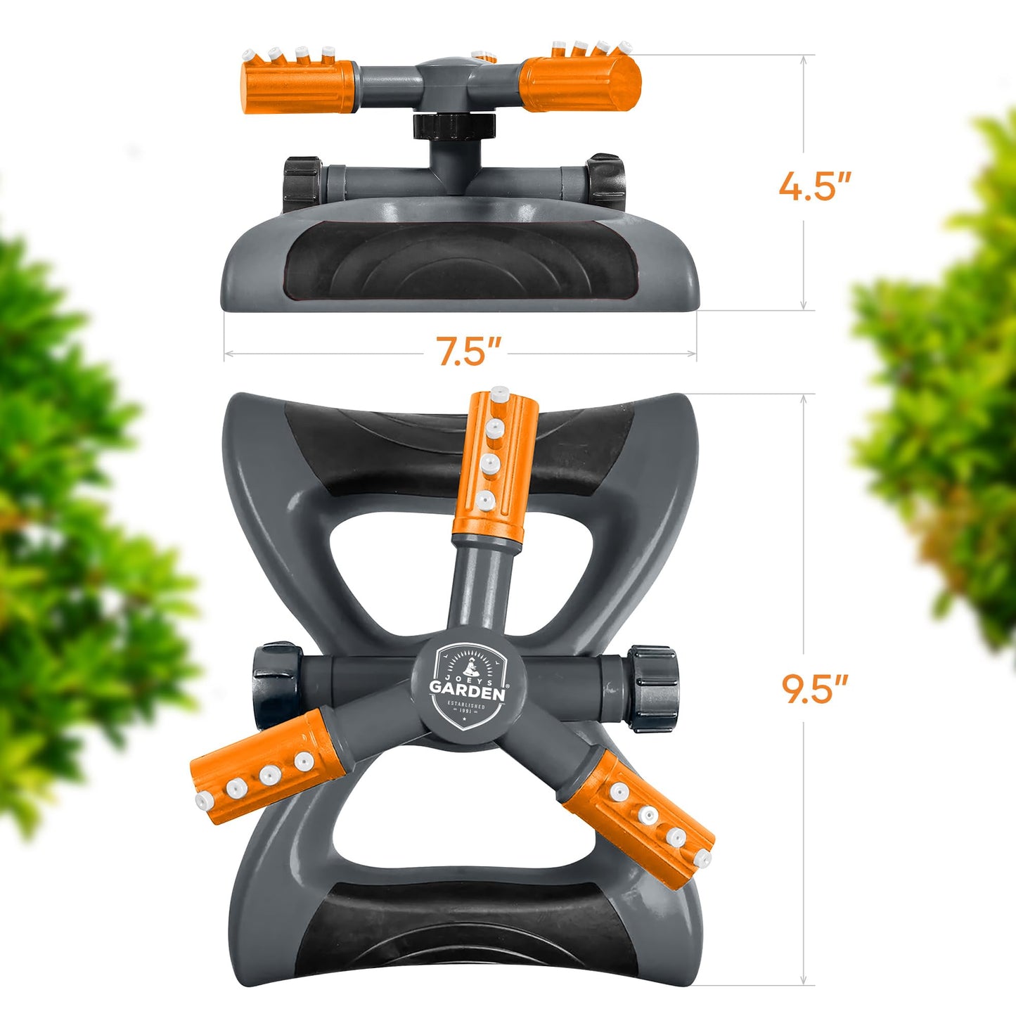 Rotating Garden Sprinkler for Large Area Coverage