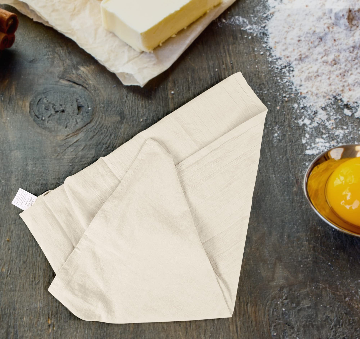 100% Cotton Tea Towels for Cleaning & Drying - Highly Absorbent Kitchen Dish Cloth