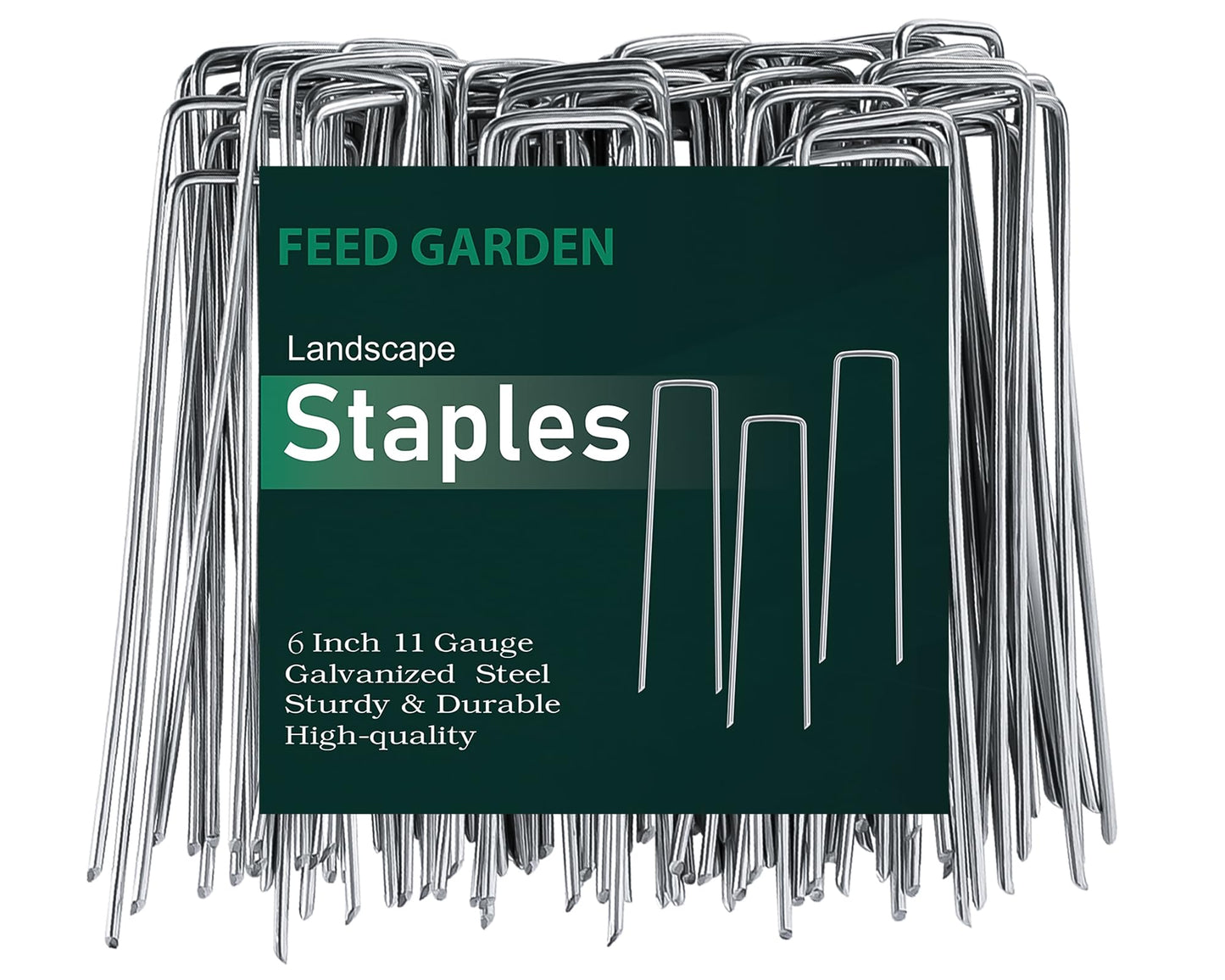 Galvanized Landscape Staples 11 Gauge Anti-Rust Garden Stakes