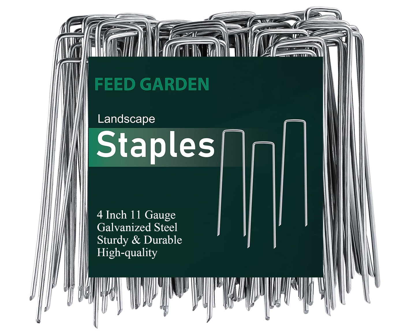 Galvanized Landscape Staples 11 Gauge Anti-Rust Garden Stakes