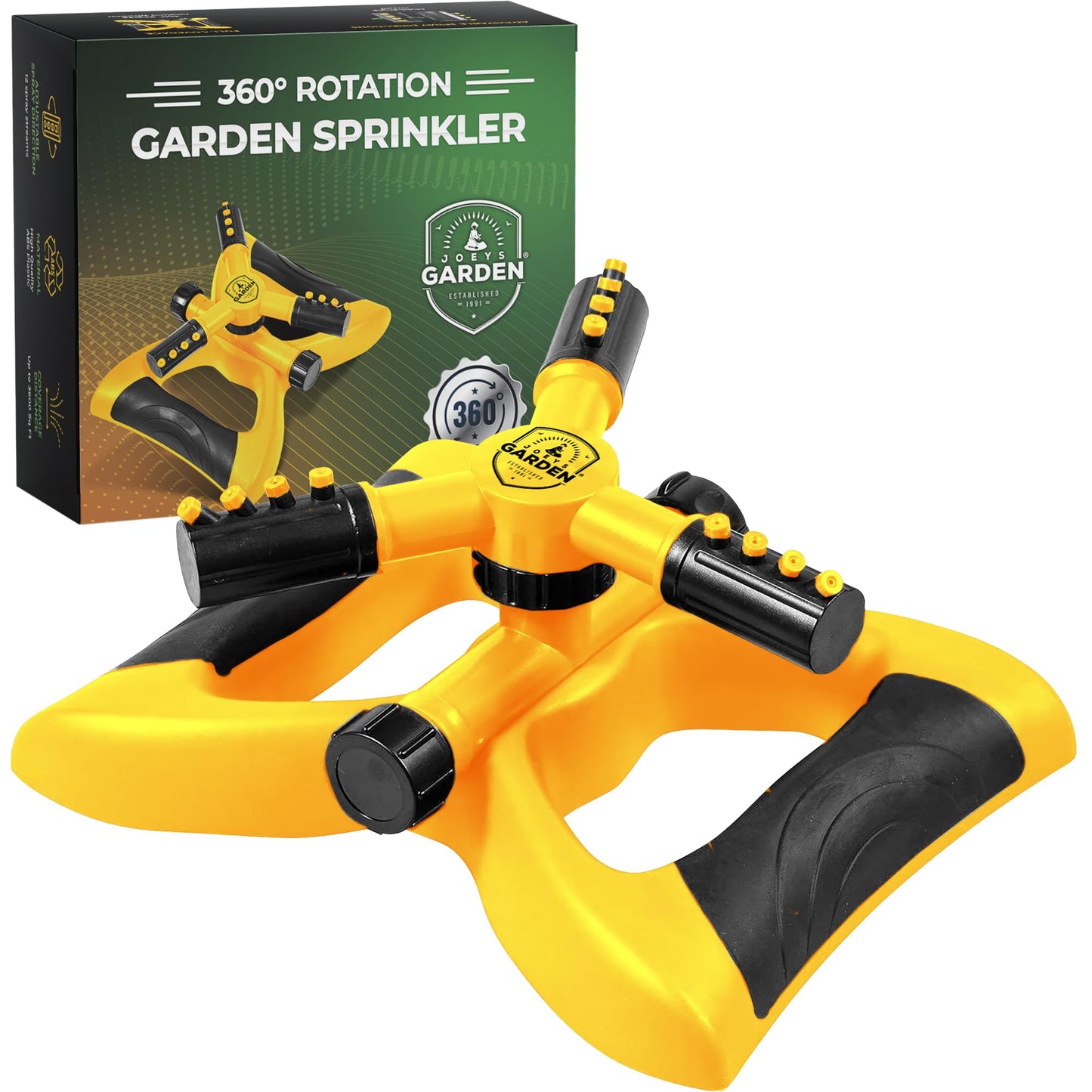 Rotating Garden Sprinkler for Large Area Coverage