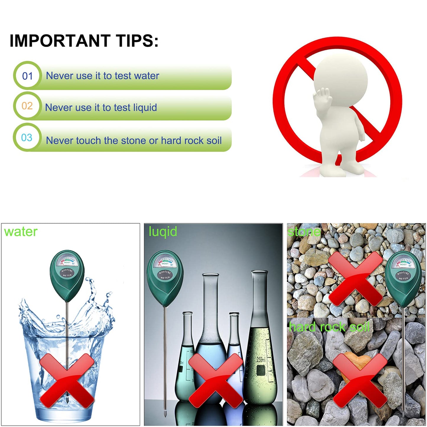 Long Probe Hygrometer for Outdoor Indoor
