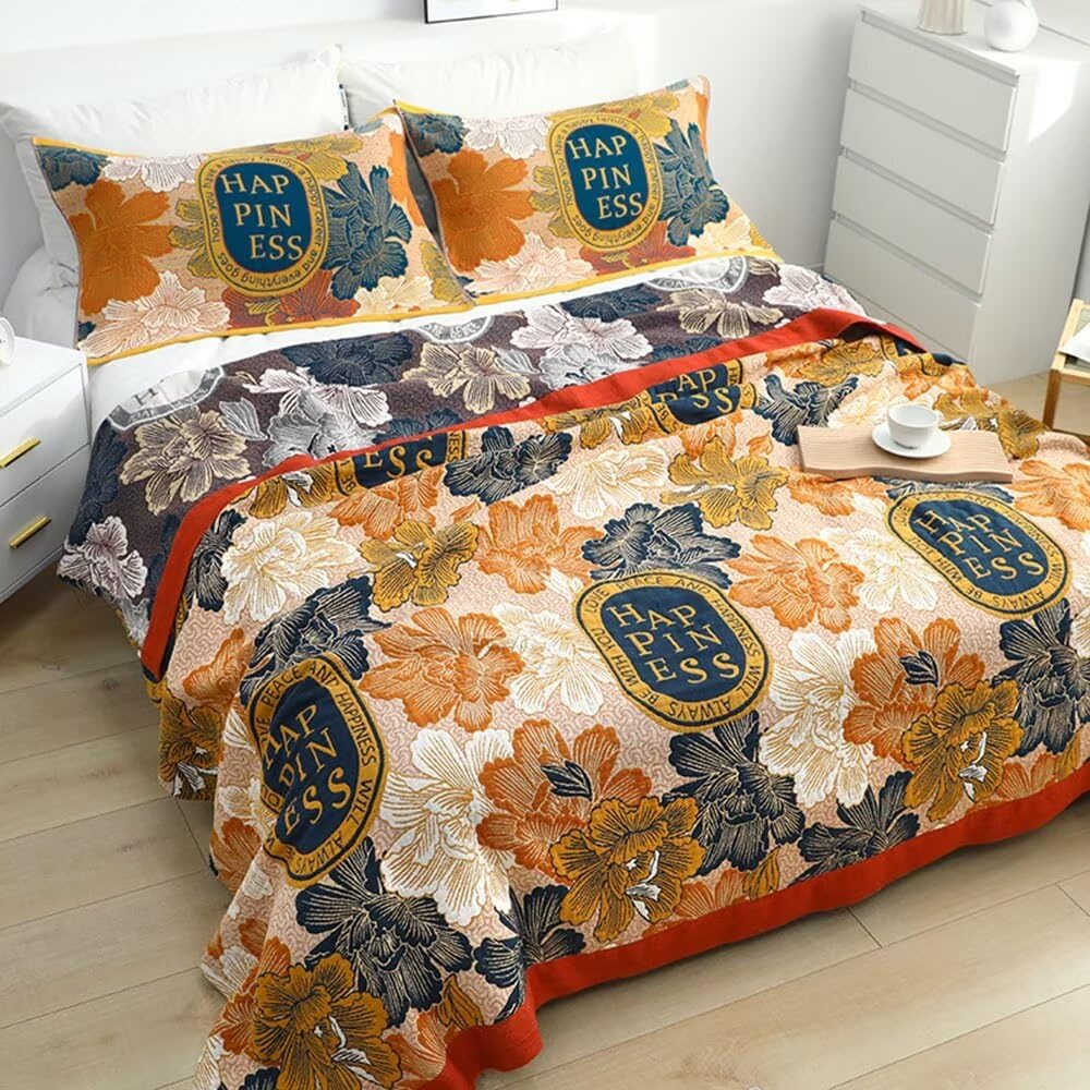 Boho 100% Soft Cozy Cotton Quilt