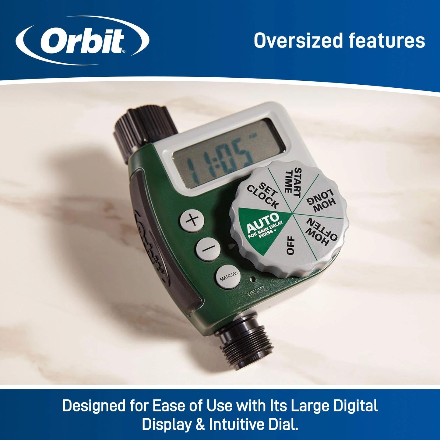 Orbit 58910 Digital 2 Outlet Hose Faucet Timer