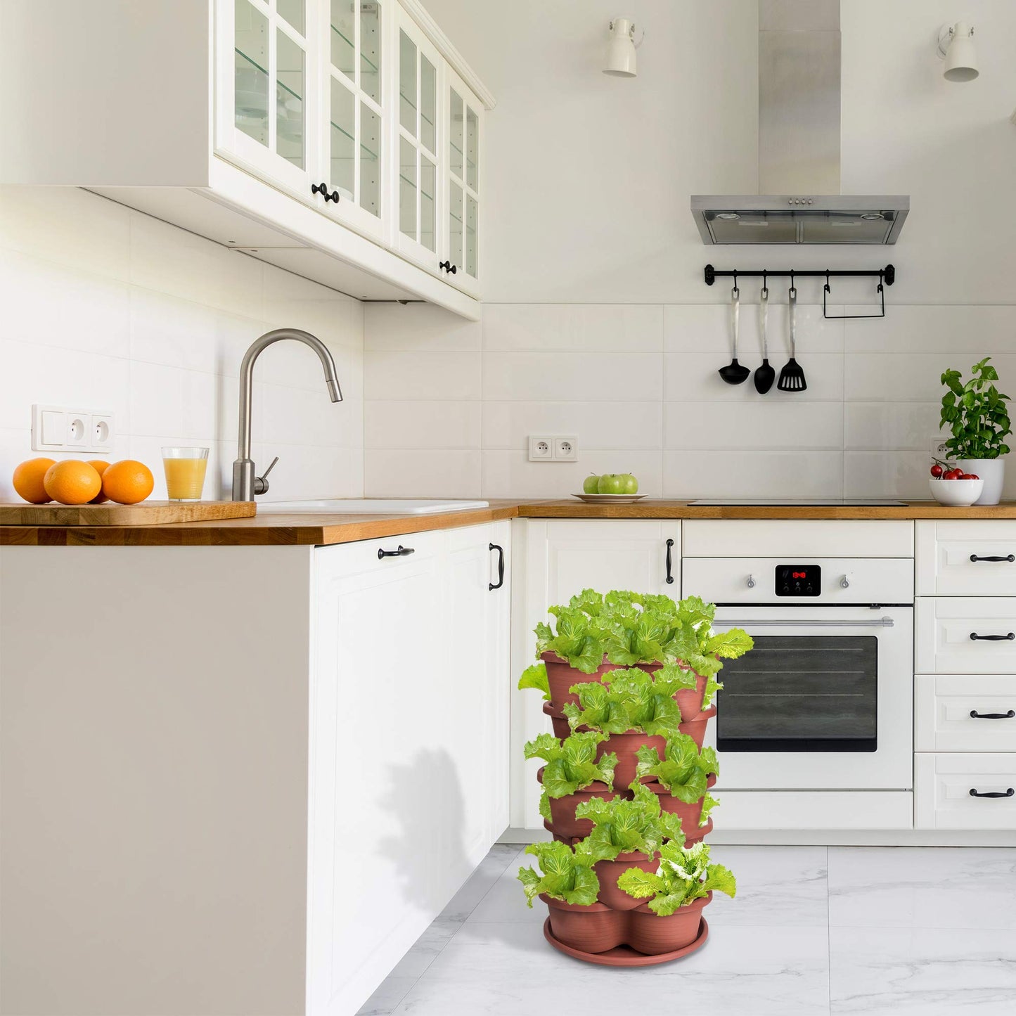 Stackable Planter- Grow Vegetables, Herbs, and Succulents with Ease