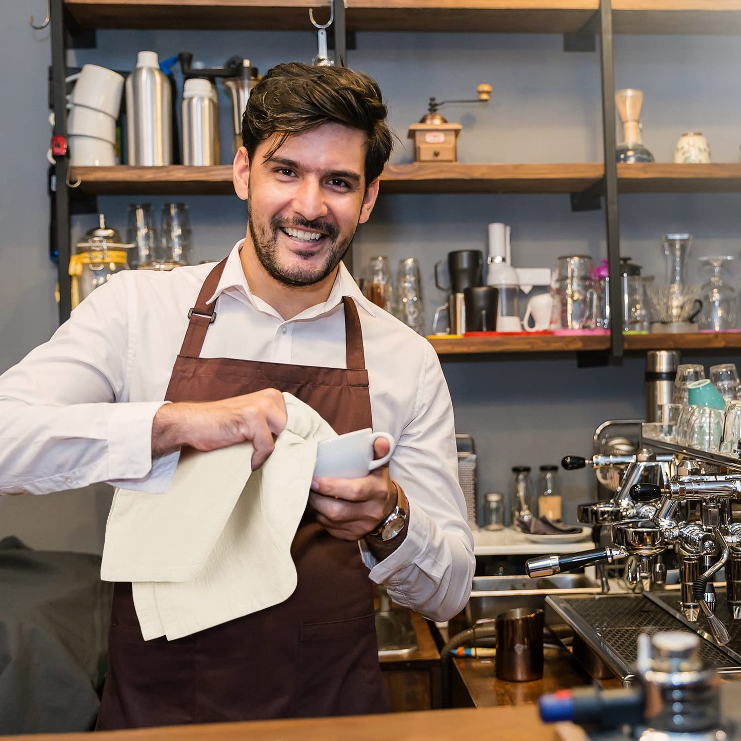 100% Cotton Tea Towels for Cleaning & Drying - Highly Absorbent Kitchen Dish Cloth