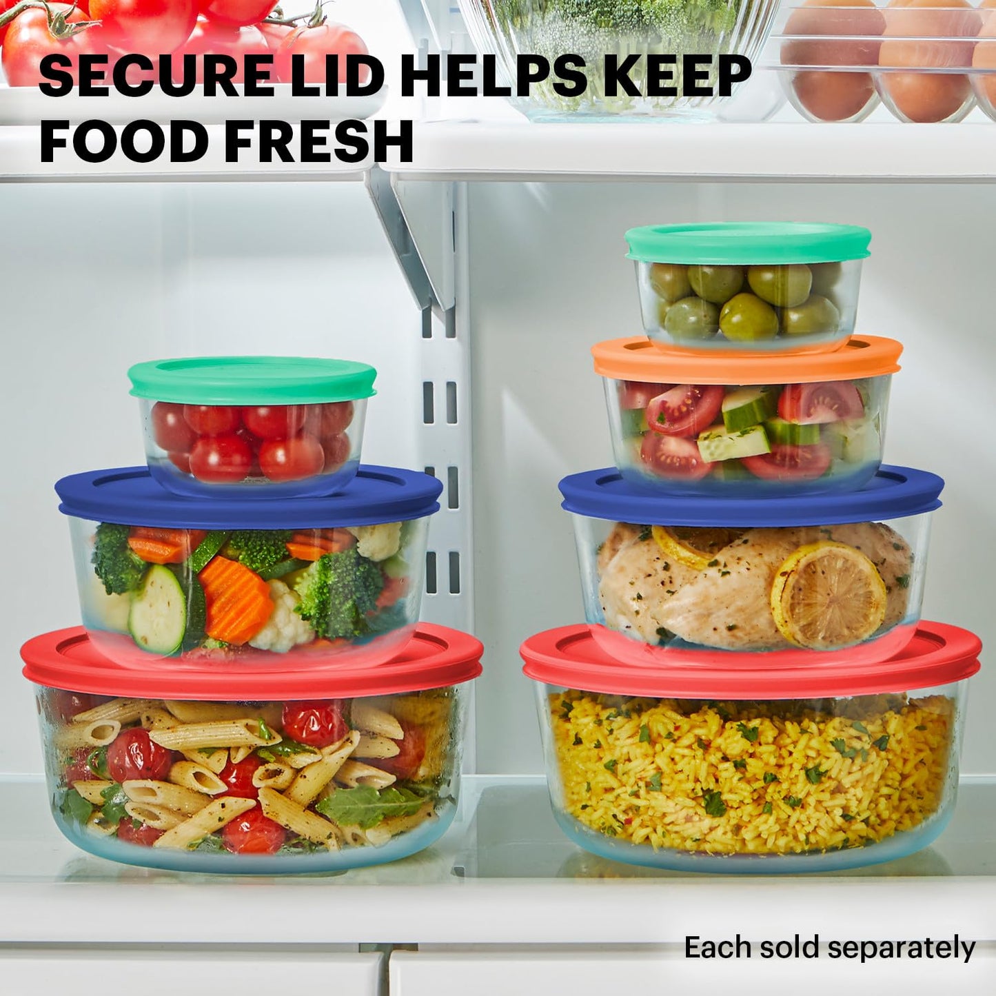 Pyrex Glass Food Storage Set, BPA-Free, Dishwasher & Microwave Safe