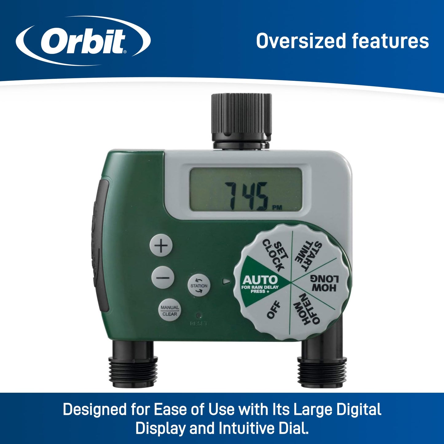 Orbit 58910 Digital 2 Outlet Hose Faucet Timer