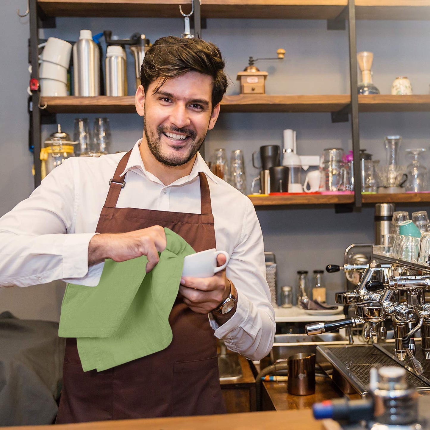 100% Cotton Tea Towels for Cleaning & Drying - Highly Absorbent Kitchen Dish Cloth