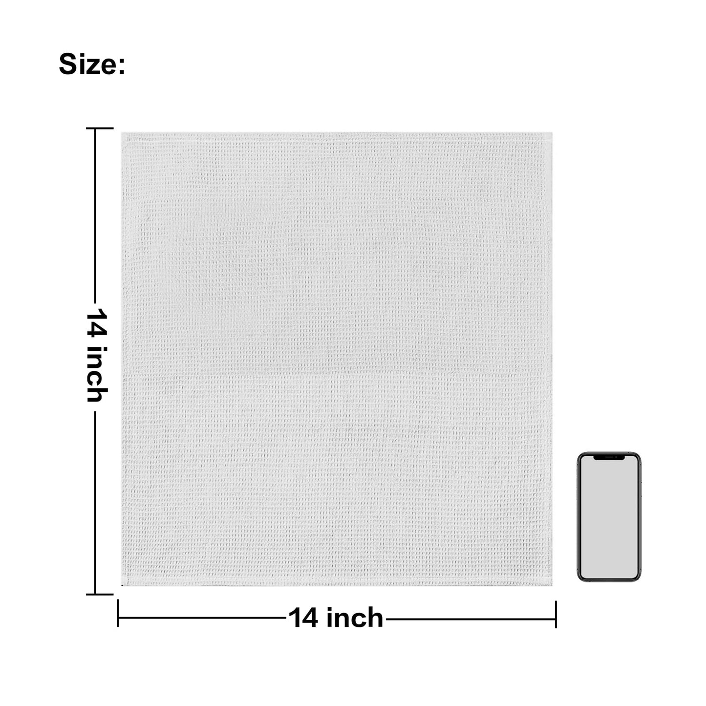 Dish Towels Set, 100% Cotton 6 Pack, Super Absorbent for Drying and Cleaning