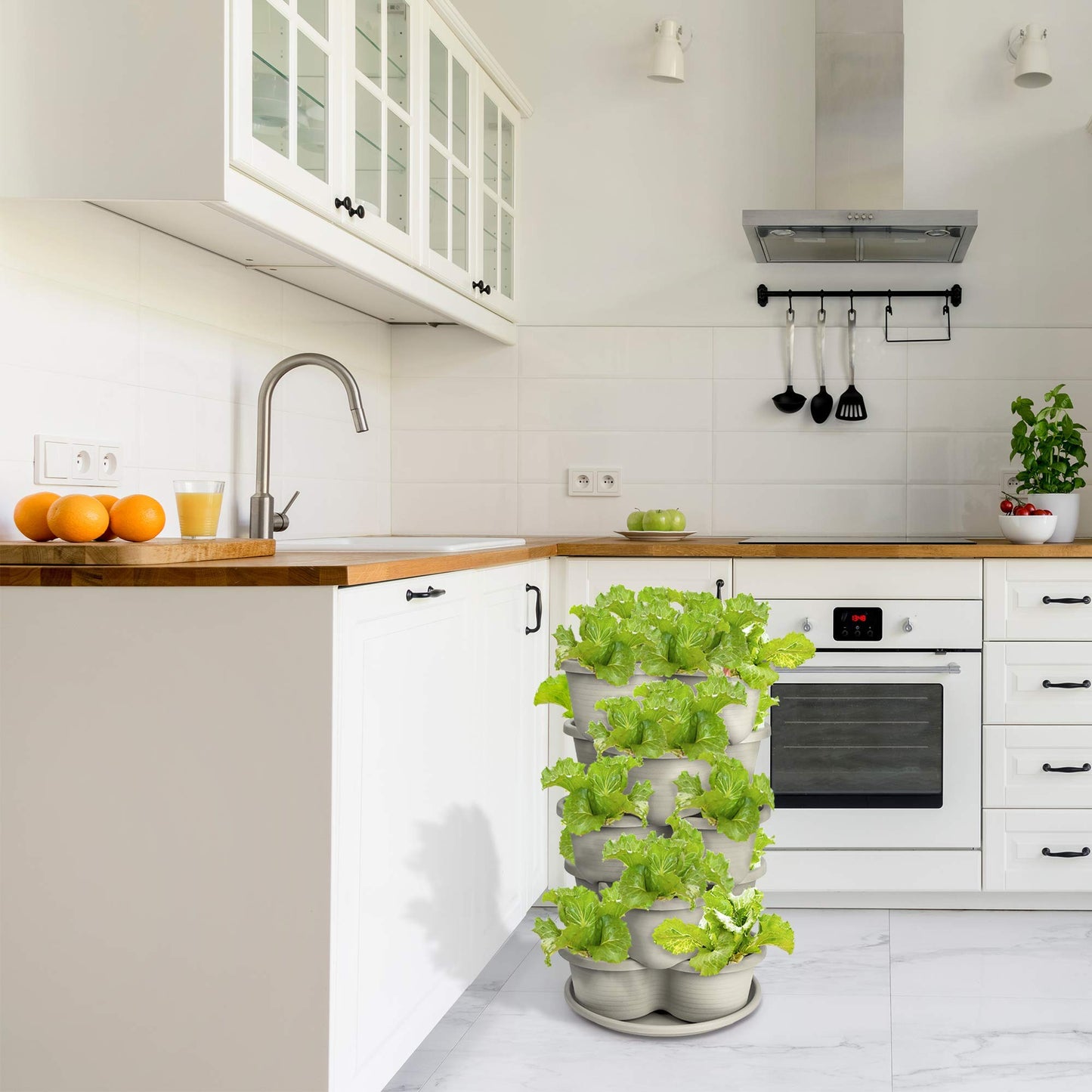 Stackable Planter- Grow Vegetables, Herbs, and Succulents with Ease