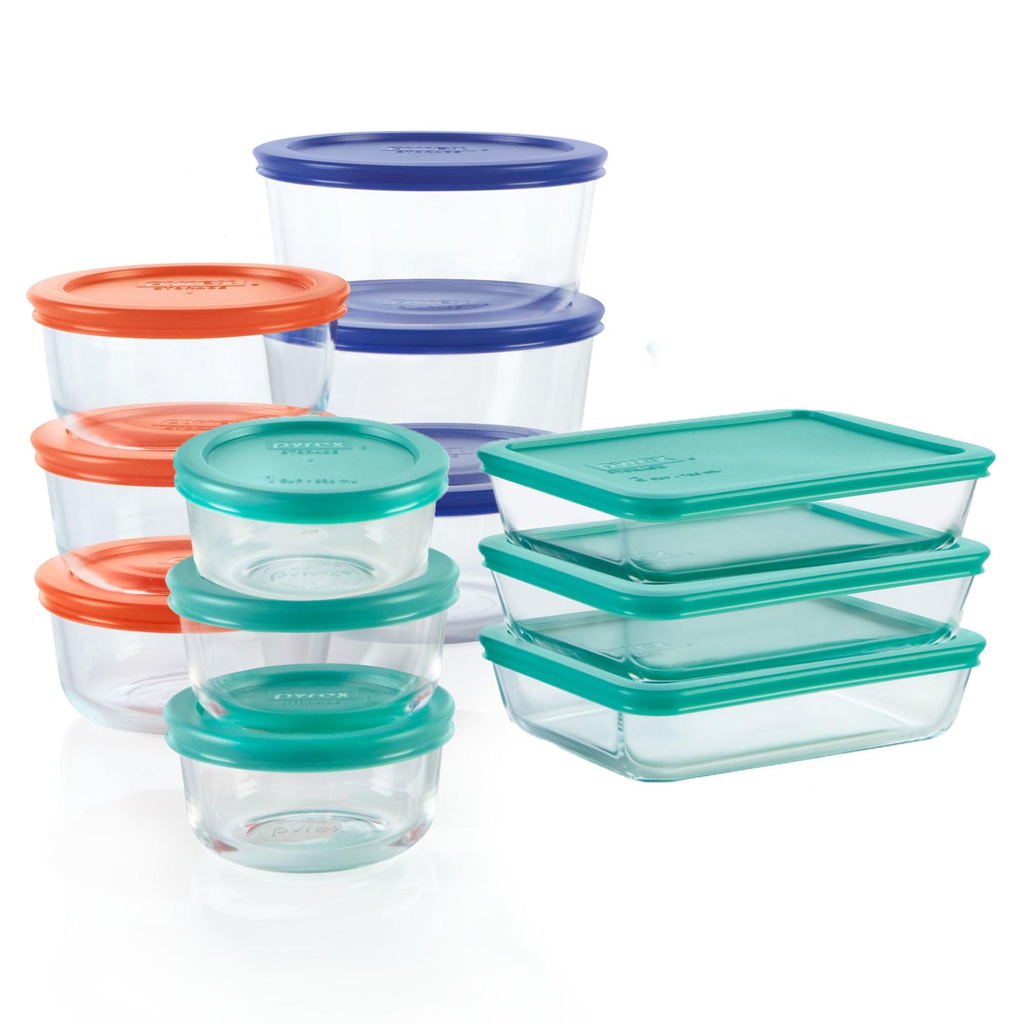 Pyrex Glass Food Storage Set, BPA-Free, Dishwasher & Microwave Safe