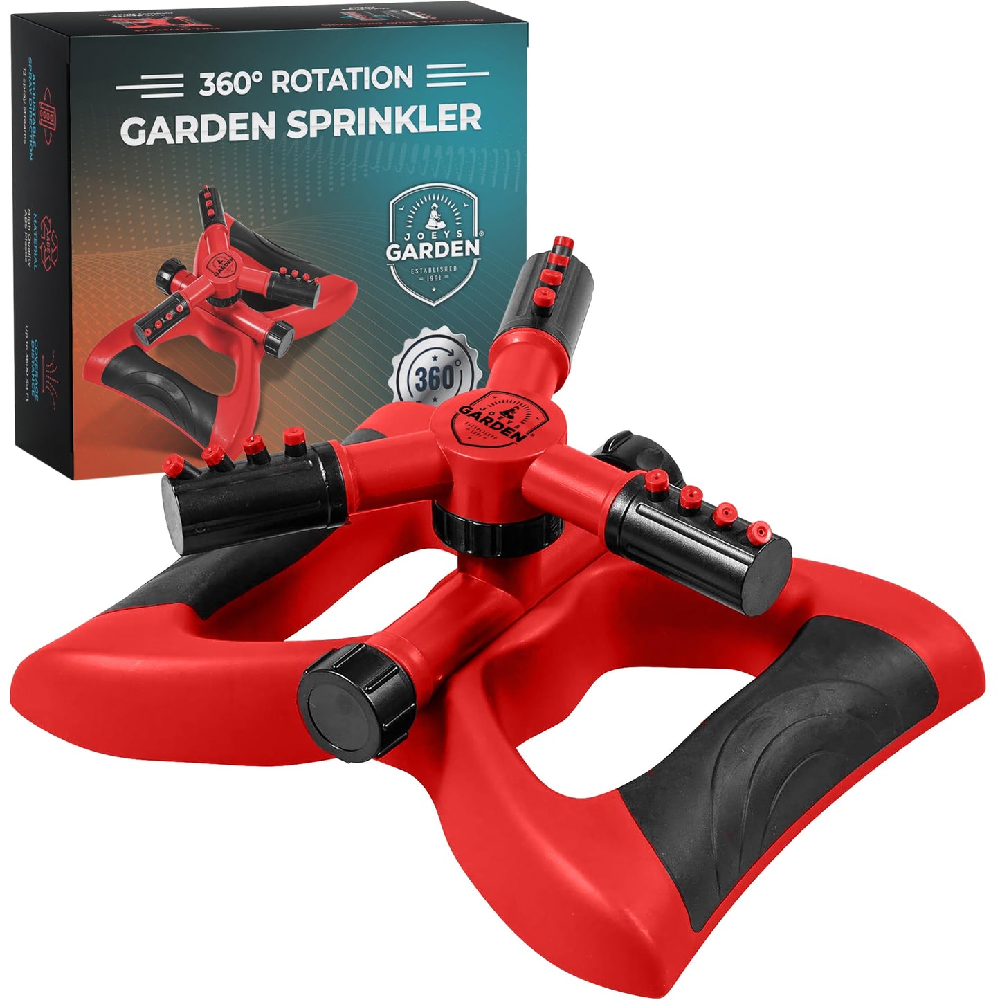 Rotating Garden Sprinkler for Large Area Coverage