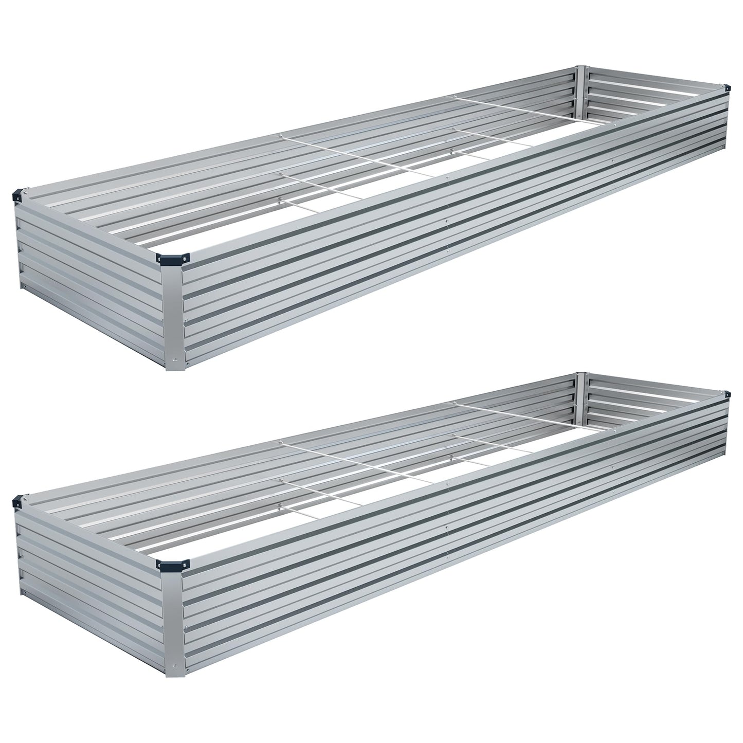 Raised Garden Bed Kit, Rectangle Metal Flower Box,Large Planter Raised Beds