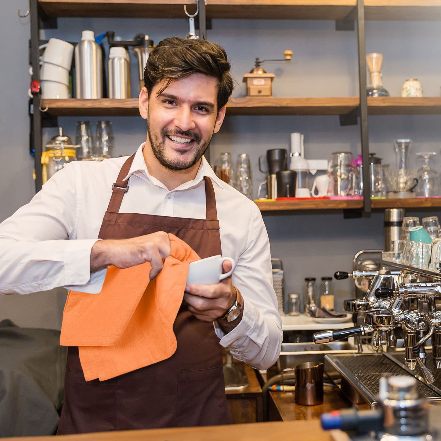 100% Cotton Tea Towels for Cleaning & Drying - Highly Absorbent Kitchen Dish Cloth