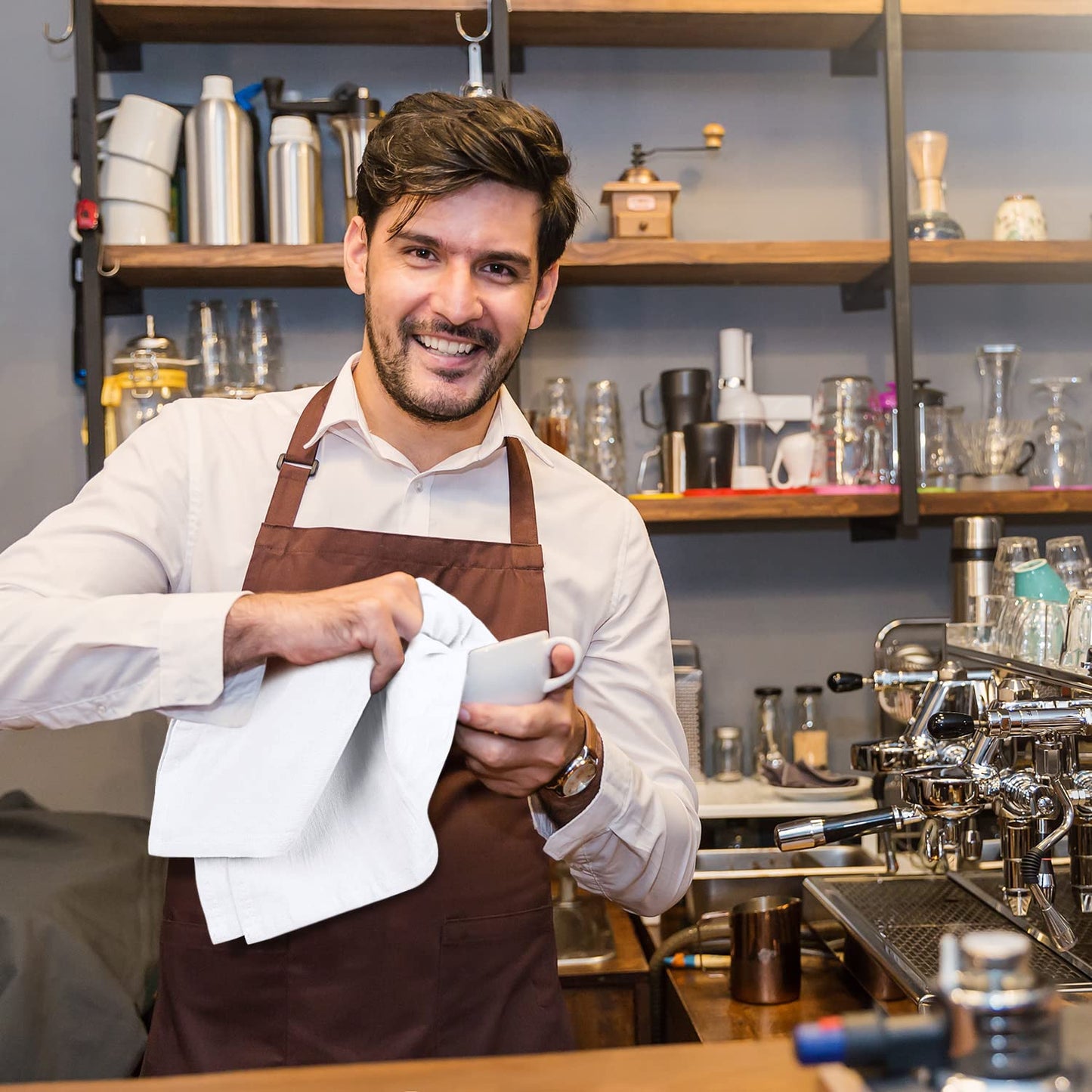 100% Cotton Tea Towels for Cleaning & Drying - Highly Absorbent Kitchen Dish Cloth