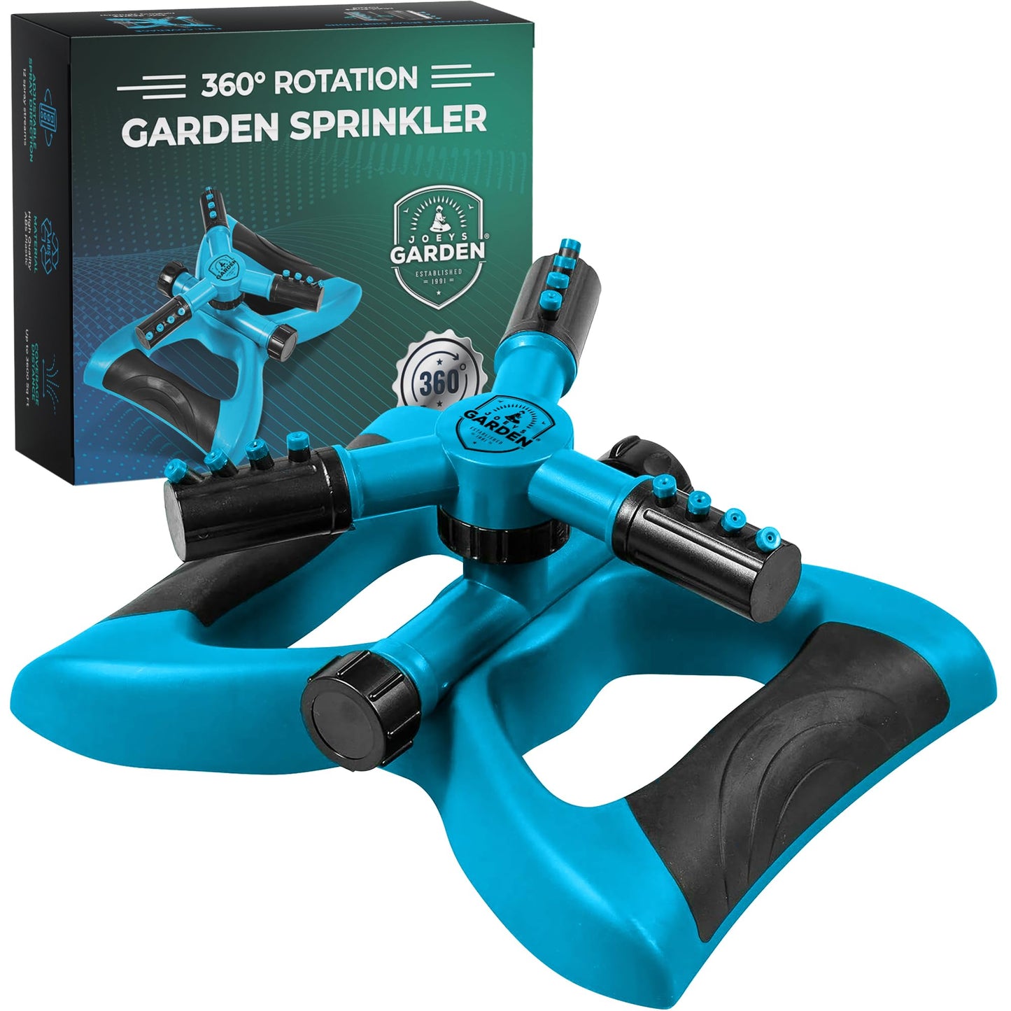 Rotating Garden Sprinkler for Large Area Coverage