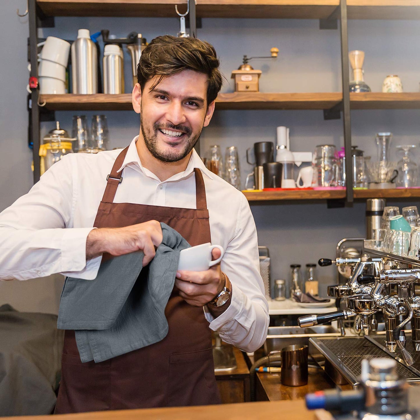 100% Cotton Tea Towels for Cleaning & Drying - Highly Absorbent Kitchen Dish Cloth