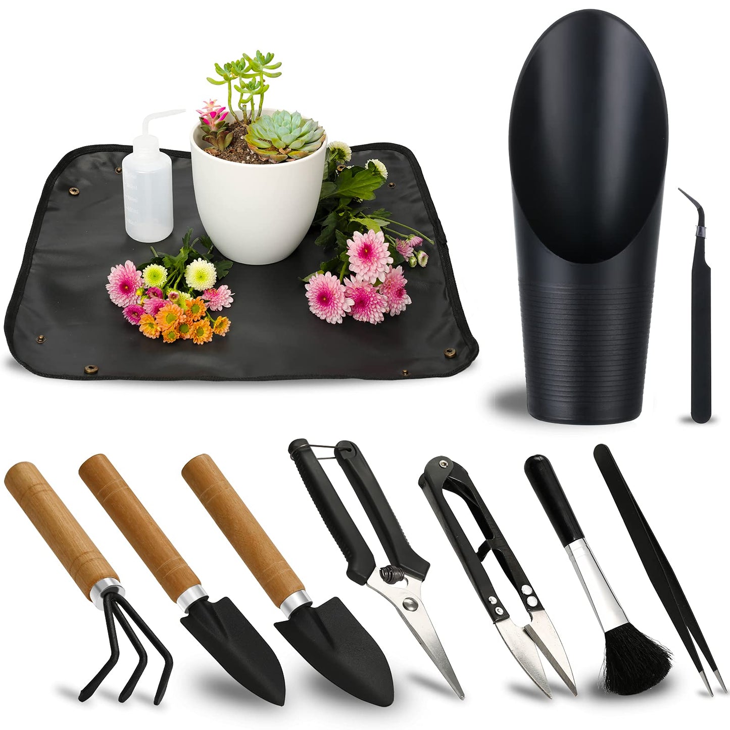 5Pcs Mini Garden Tool Kit for Seedling Soil, Houseplant, Bonsi and More