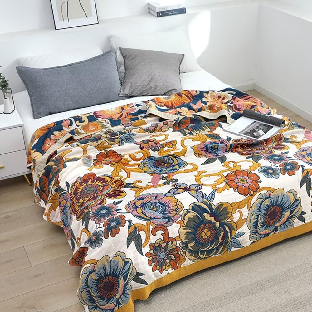 Boho 100% Soft Cozy Cotton Quilt