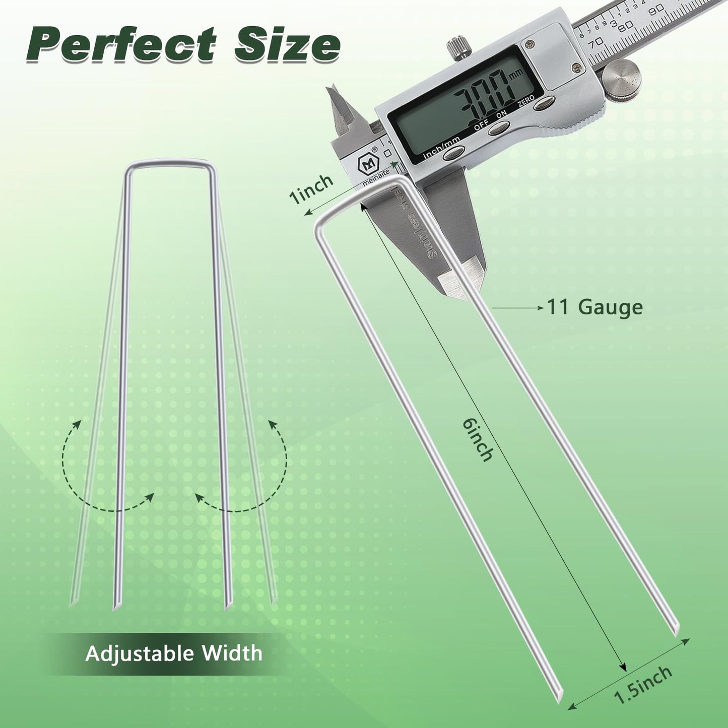 Galvanized Landscape Staples 11 Gauge Anti-Rust Garden Stakes