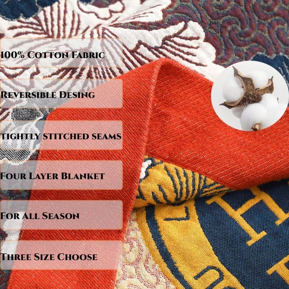 Boho 100% Soft Cozy Cotton Quilt