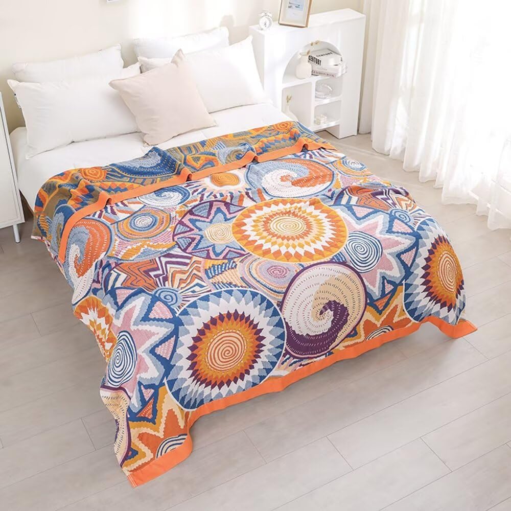 Boho 100% Soft Cozy Cotton Quilt
