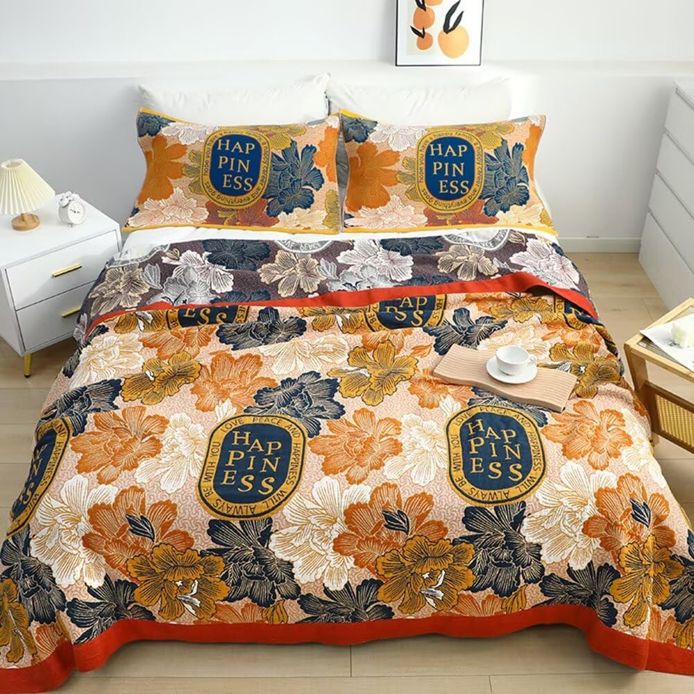 Boho 100% Soft Cozy Cotton Quilt