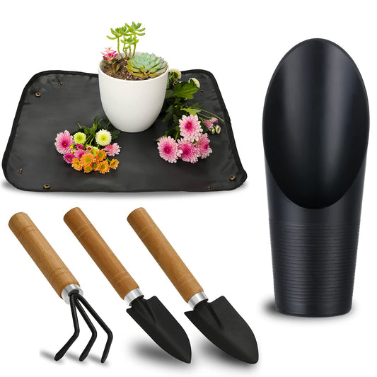 5Pcs Mini Garden Tool Kit for Seedling Soil, Houseplant, Bonsi and More