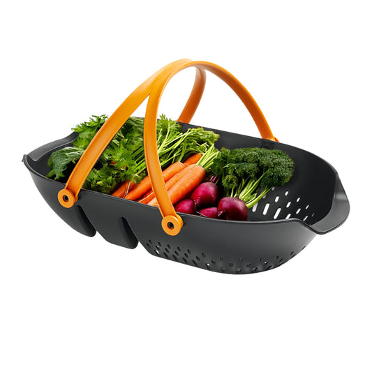 Garden Harvest Basket Doubles as a Collander for Vegetables and Fruits - Garden Accessories