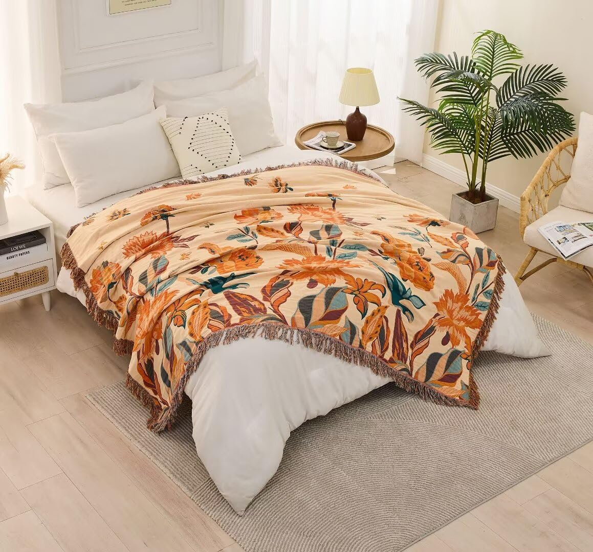 Boho 100% Soft Cozy Cotton Quilt