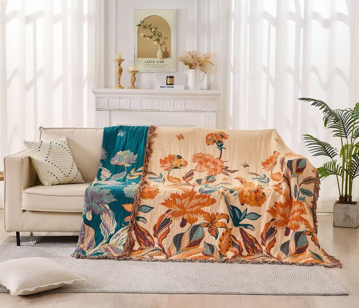 Boho 100% Soft Cozy Cotton Quilt