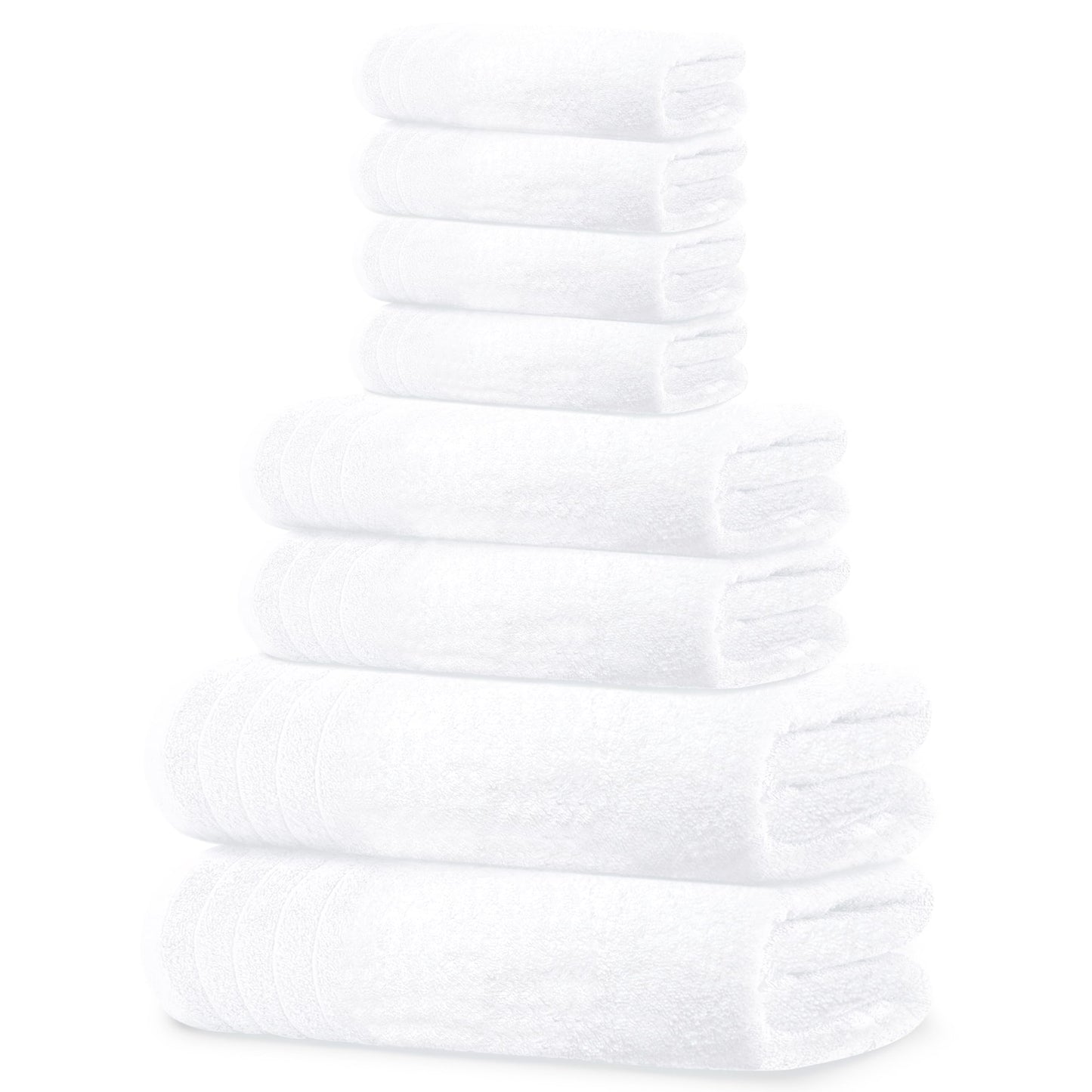 100% Cotton, Lighter Weight Towels Perfect for Bathroom, Assorted Colors & Sizes