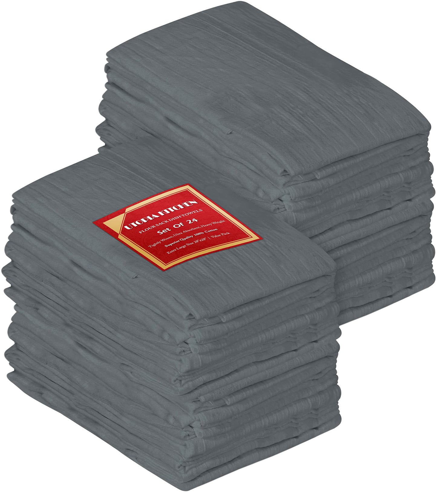 100% Cotton Tea Towels for Cleaning & Drying - Highly Absorbent Kitchen Dish Cloth