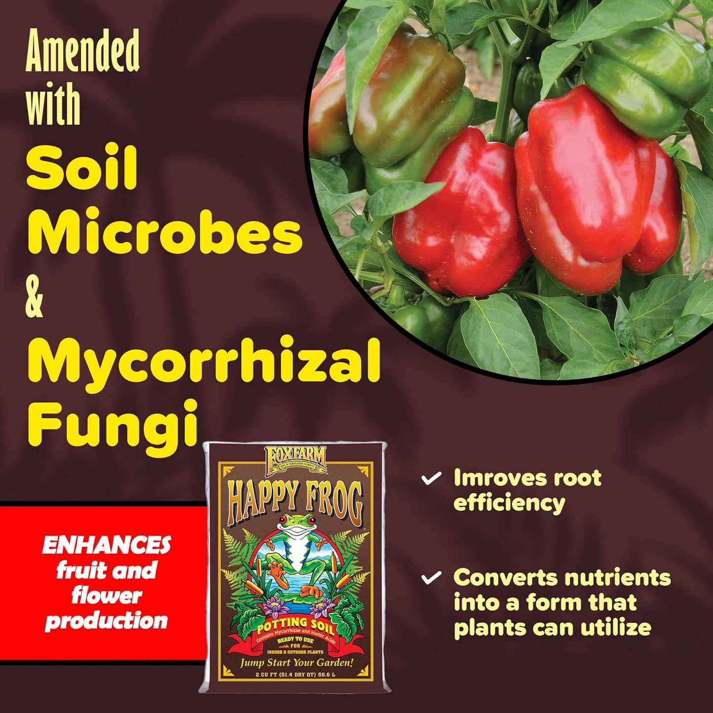 FoxFarm Happy Frog Potting Soil, 2cu ft - for Indoor/Outdoor Container Plants