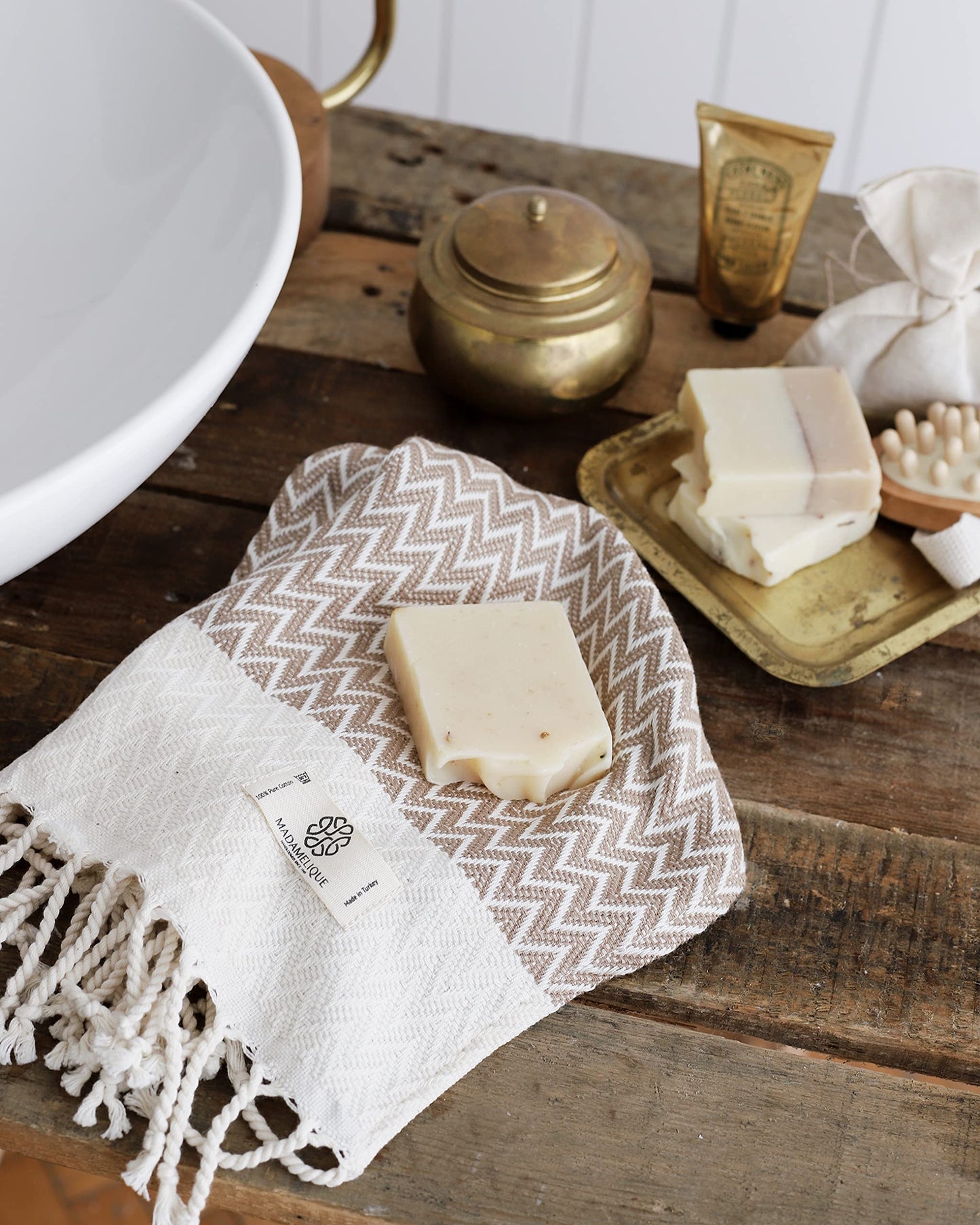 Exclusive Hand Towels Set of 2-18 x 40 Inches - 100% Pure Cotton