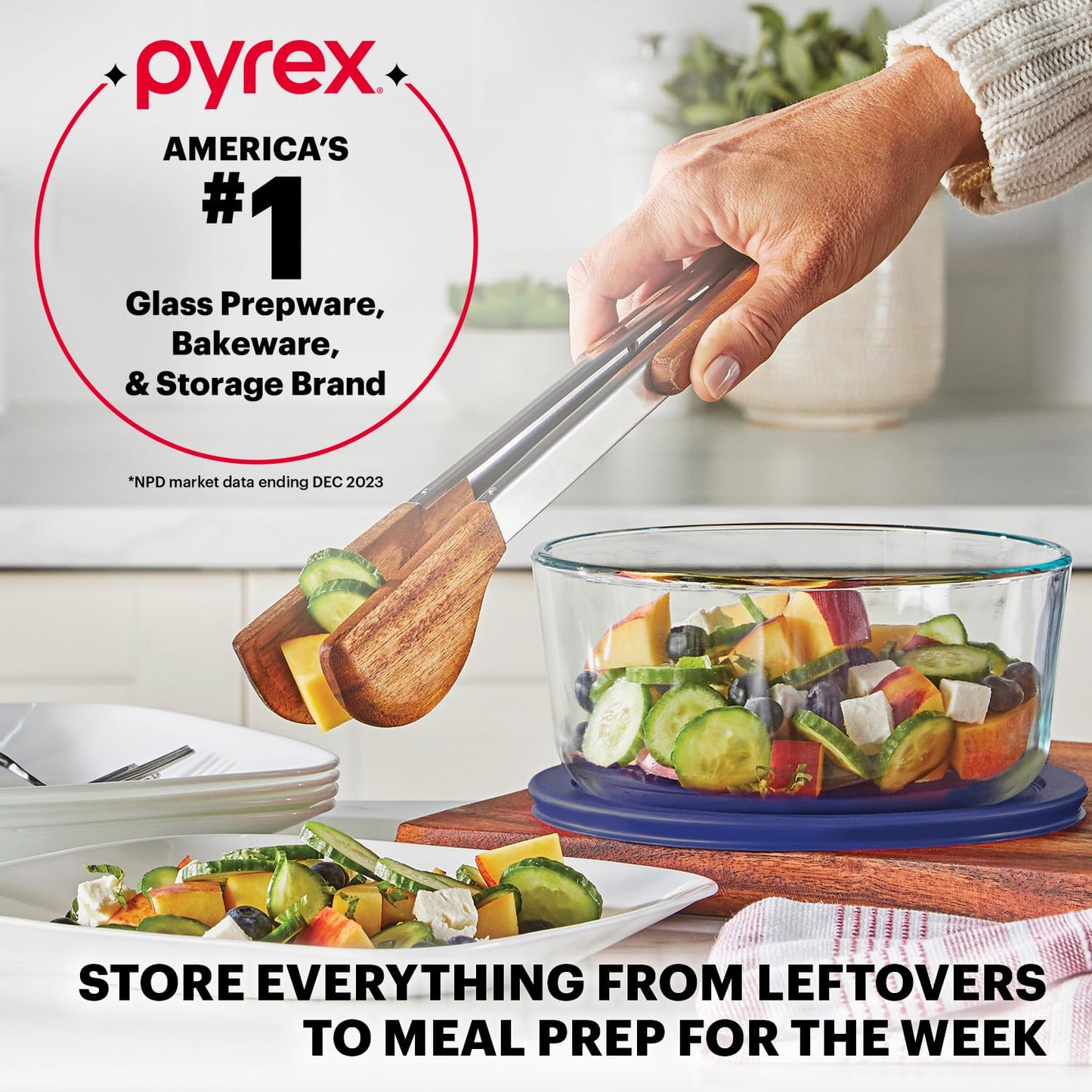 Pyrex Glass Food Storage Set, BPA-Free, Dishwasher & Microwave Safe