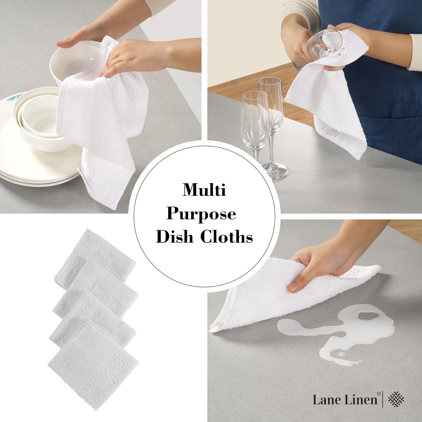 20 Pc Kitchen Towels Set, 350 Degree Heat Resistant, 100% Cotton