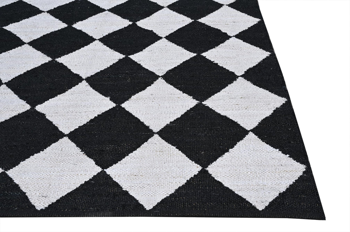 Indoor Hand Woven Fiber Jute Diamond Area Rug