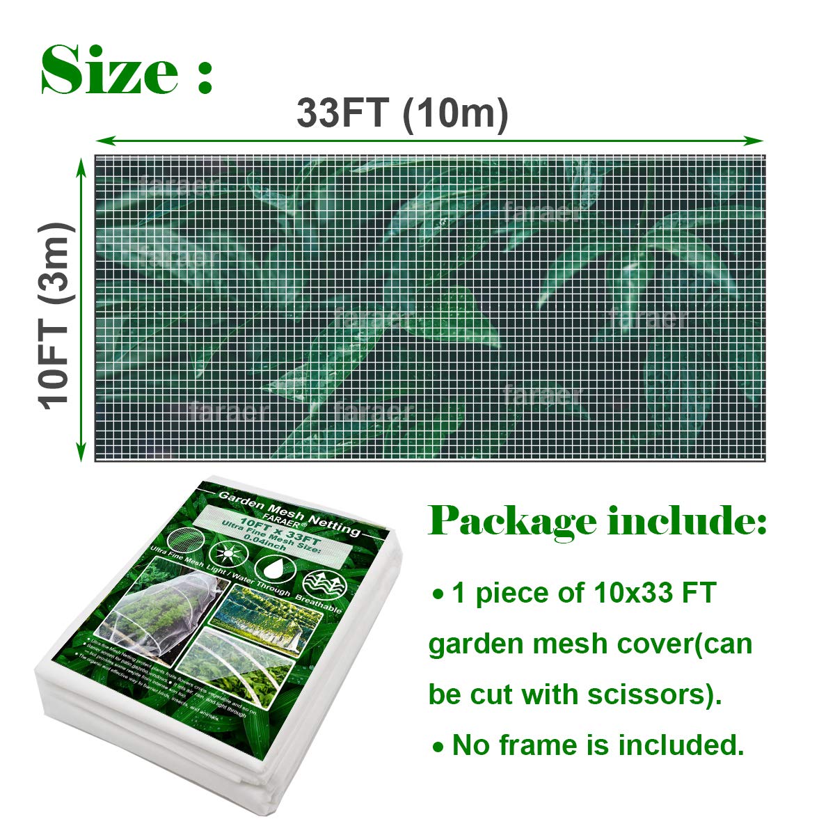 Garden Barrier Netting Ultra Fine - Birds & Animal Garden Protection