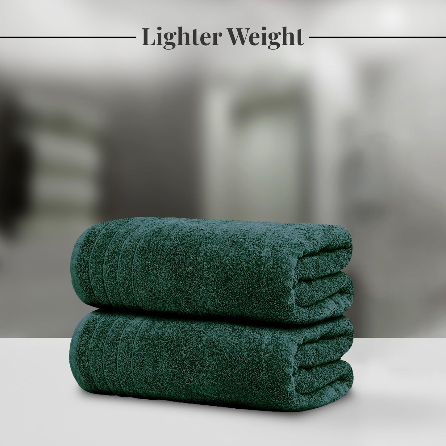 100% Cotton, Lighter Weight Towels Perfect for Bathroom, Assorted Colors & Sizes