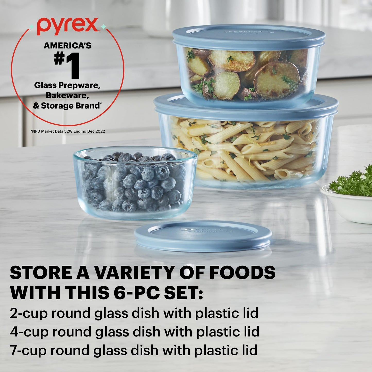 Pyrex Colors Food Storage Set BPA-Free