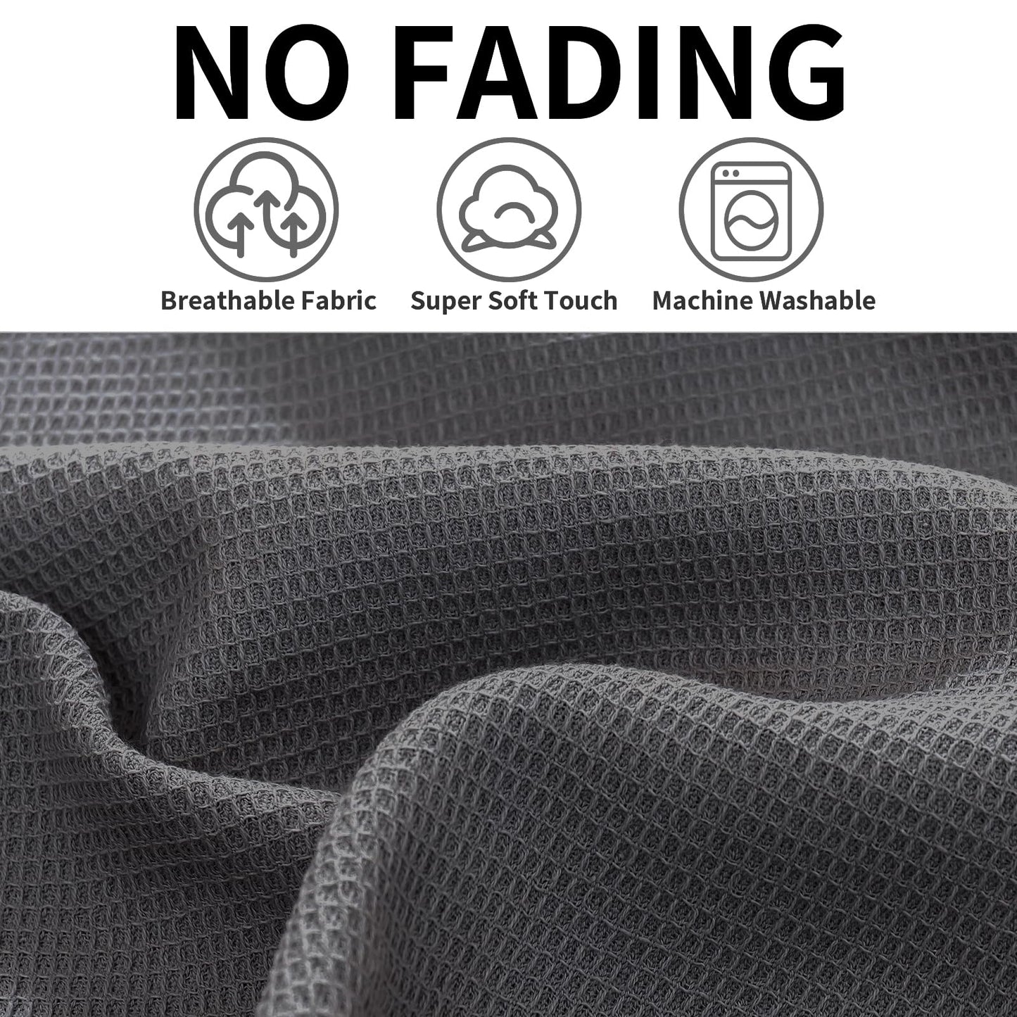 Dish Towels Set, 100% Cotton 6 Pack, Super Absorbent for Drying and Cleaning