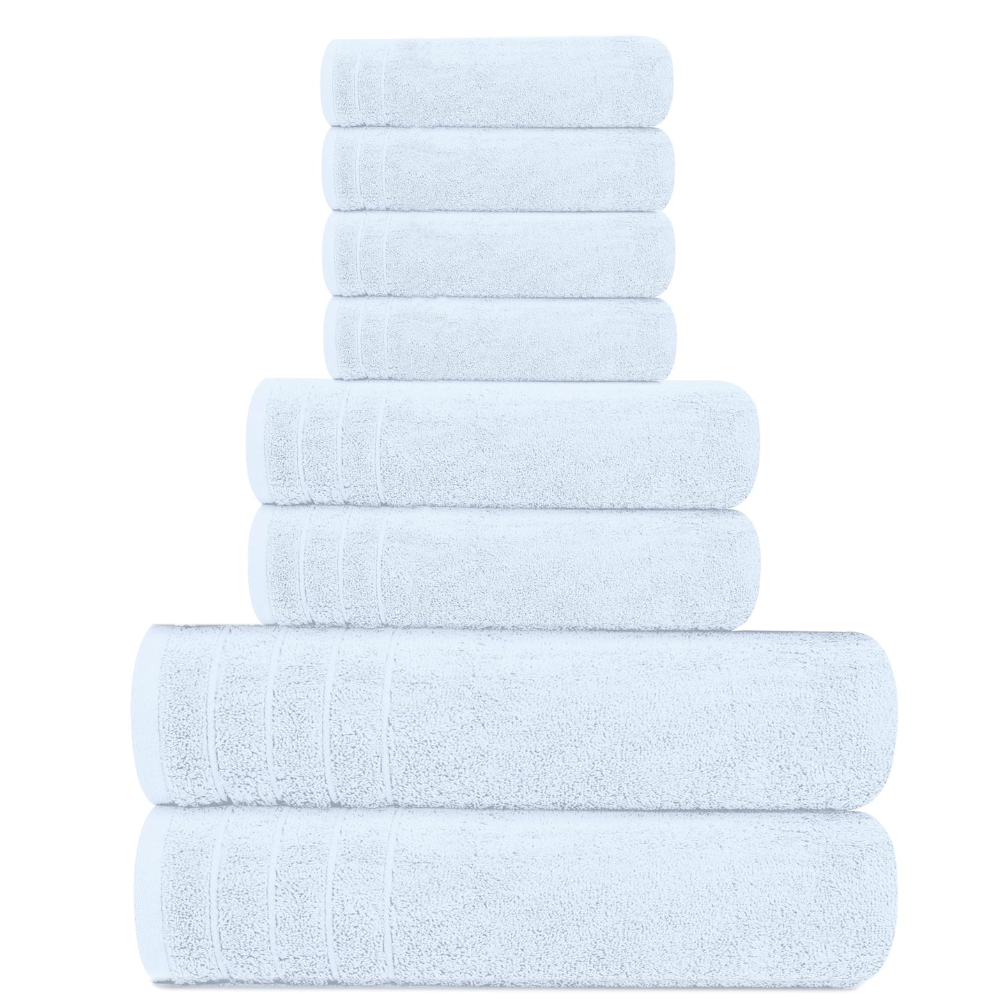100% Cotton, Lighter Weight Towels Perfect for Bathroom, Assorted Colors & Sizes