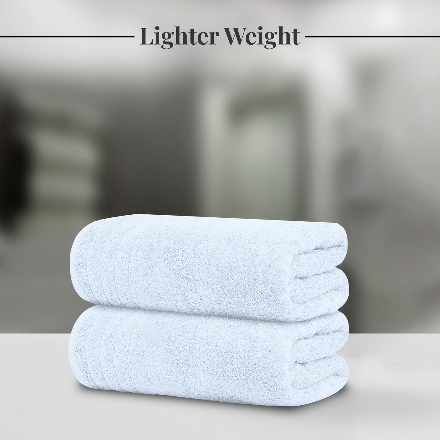 100% Cotton, Lighter Weight Towels Perfect for Bathroom, Assorted Colors & Sizes